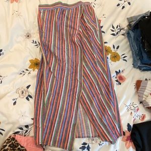 Rainbow midi skirt